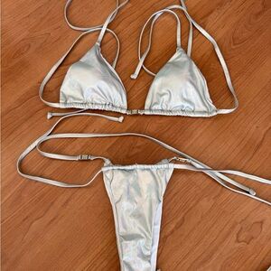 Brand New Elegant Silver Bikini Set
